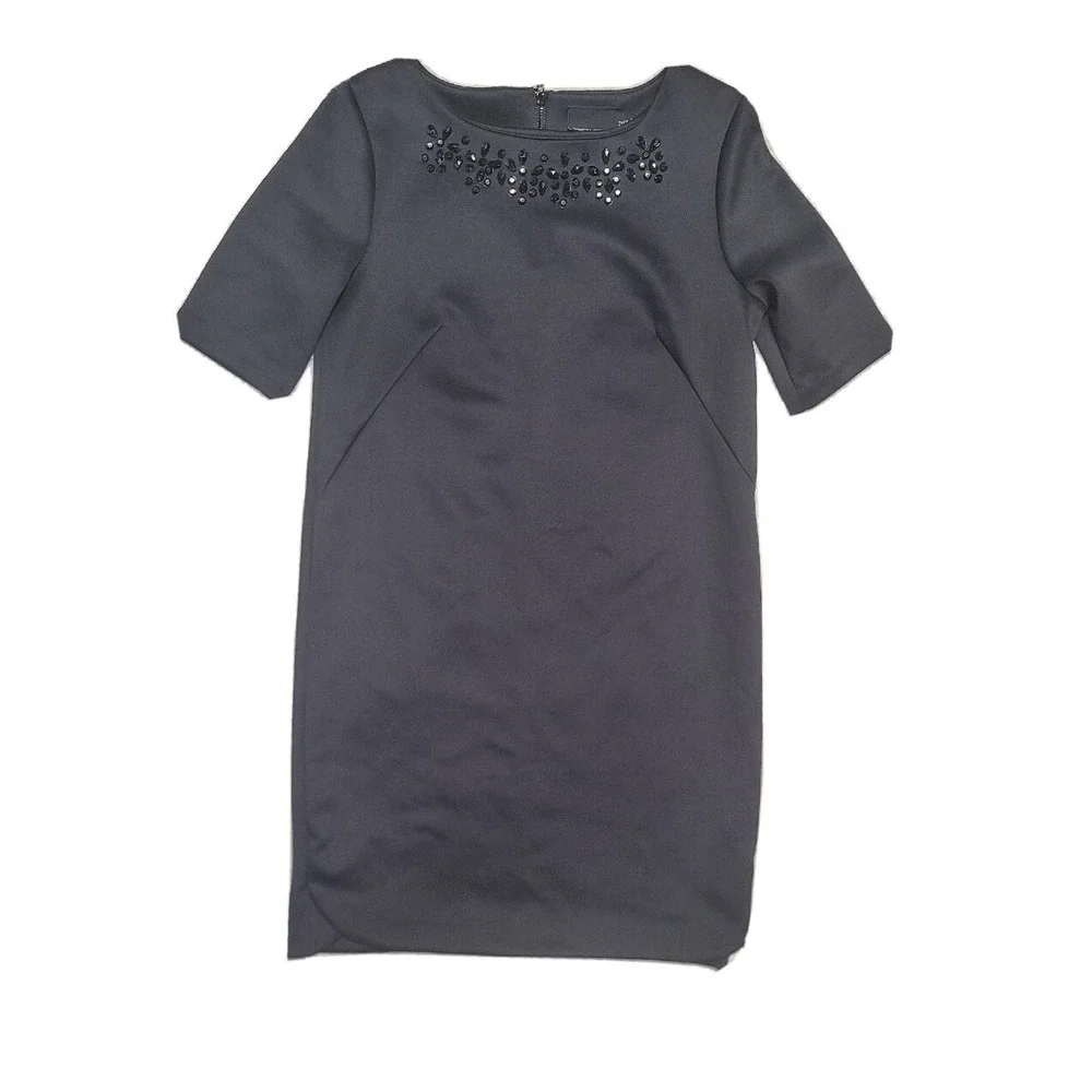 cynthia rowley Women's Black Dress Size 6 Embroidered Stretch